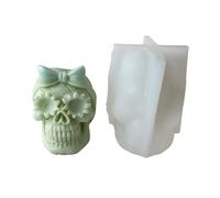 3D Skeleton Head Silicone Halloween Skull Horror Decoration Halloween Wax Mold Cement Plaster Resin Craft Silicone Molds for Resin