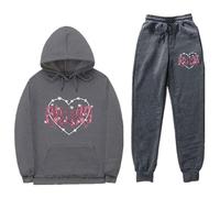 3D Skeleton Print Tracksuit 2 Piece Set Dark Gothic Style Casual Hoodie and Sweatpants Sweatshirt Suits for Man and Women