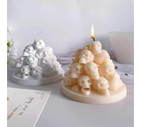 3D Skeleton Silicone Wax Candle Mould Spooky Skull Mountain Handmade Resin Gyspum Making Tool Table Centerpiece for Halloween Bathroom Kitchen Living Room Home Balcony Bedroom