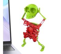 3D Skeleton Toy, Wind Up Dancing Skeleton Figurine, Kid-Friendly Entertainment, Dancing And Swinging 3D Skull Toy, Desktop Decoration, Halloween Clockwork Skull Toys For Kid Living Room Bookshelf Den
