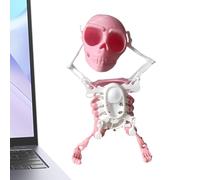 3D Skeleton Toy, Wind Up Dancing Skeleton Figurine, Kid-Friendly Entertainment, Dancing And Swinging 3D Skull Toy, Desktop Decoration, Halloween Clockwork Skull Toys For Kid Living Room Bookshelf Den