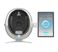 3D Skin Analyzer Machine, Professional Facial Moisture Analyzer, Skin Detector with LCD Display Screen, for Home Beauty Care,White-MJ-13.3in