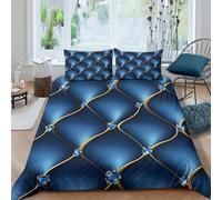 3D Skin-Friendly Microfiber LuxuryFabricPattern Comforter Cover Soft Bedding Pillow Shams ModernGlamourStyle Bed Quilt Cover All Season, Easy Care, Washable Kids Teens Boys Girls Single(140x200cm)