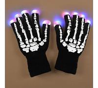 3D Skull Bone Skeleton Gloves for Halloween Horror, Cycling, Mountain Biking, Cosplay Costume - Full Finger White Ghost Gloves for Adult Teens Men Women