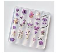 3D Skull, Bones, Roses Nail Mold Silicone Tools Nails Art Resin Molds for Accessories Supplies