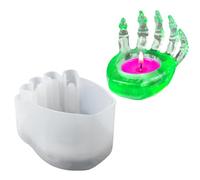 3D Skull Claw Candle Holder Silicone Mold - Reusable Craft Casting Form, Ghost Hand Tealight Stand Template, Nonstick Resin Ornament Making Tool | Gothic Decor Crafting Session, Halloween Theme