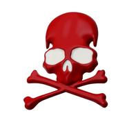 3D Skull Metal Emblems Stickers Personalizes Skeleton Designs Skull Crossbones Metal Decals for Car & Motorcycles Car Emblems