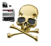 3D Skull Metal Skeleton, Long-Lasting Adhesion Skull Emblem Badge, Metal Sticker Demon Car Logo for Sedan| | Truck, Car Sticker Provide a Good User Experience,