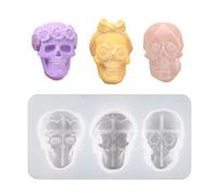 3D Skull Resin Mold - Halloween Skeletal Silicone Mold | Horror Epoxy Skull Casting | Craft Molding With Detailed Design For Jewelry Making