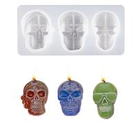 3D Skull Resin Mold - Halloween Skeleton Silicone Mold | Horror Epoxy Creepy Skull Mold | Crafting Mold With Detailed Design For Jewelry Making