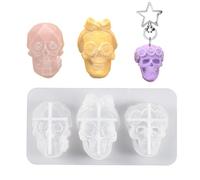 3D Skull Resin Mold - Silicone Horror Skeleton Casting Mold for Candle Making, Epoxy, Crafts, Art Decoration, Handmade Halloween Projects | Size 13x6.2