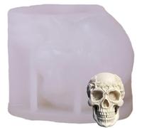 3d Skull Rose Flower Silicone Mold,Skull Silicone Candle Molds for Candle Making,Decorated Ghost Resin Mold, Silicone for Diy Candle Wax Resin Gyspum Crafts Making