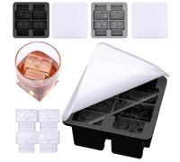 3D Skull Silicone Ice Cube Mold,4 Cavity Silicone Skull Ice Maker,Reusable Skeleton Ice Cube Tray,Easy Fill and Release Fun Ice Maker for Party Cocktails and Drinks