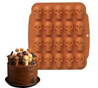 3D Skull Silicone Mold - Halloween Baking Mold | Sinstick Food Food Silicone Tray for Chocolate, Candy, Cake, Jelly and Ice Cubes, Decoració