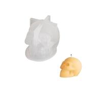 3D Skull Silicone Mold Halloween Gypsum Soap DIYs Making Tool Pendant Keychain Resin Molds Mold
