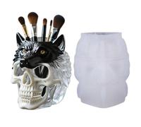 3D Skull Silicone Mold Handmade 3D Resin Skull Wolf Container