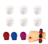 3D Skull Silicone Moulds, Small Skull Resin Mould Halloween Silicone Moulds Epoxy Resin Molds for DIY Pendants Necklace Bracelet Keychain Jewelry Making Handmade Crafts Gifts