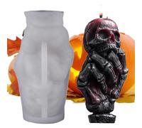 3D Skull - Skull Shape Scented Candle Mould | Halloween Decoration Party Supplies for Adults Women Men Children Family Friends Teenagers