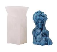 3D Skull Witch Ornament Silicone Mold Suitable for Epoxy Resin Jewelry Making Home Decor Skull Witch Molds for Resin Casting