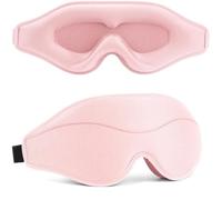 3D Sleep Mask 99% Light Blocking Ergonomic Zero Eye Pressure Blindfold Eyepatch for Travel Meditation Yoga Officie Nap Slaapmask(Pink)