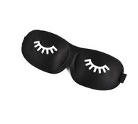 3D Sleep Mask Beauty Eyelash Sleeping Eye Mask Eyeshade Sleep Aid Travel Outdoor Home Eyes Rest Relax Eyecover Health Care(Black)