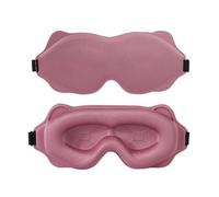 3D Sleep Mask Blockout Light Blindfold Sleeping Aid Eye Mask Soft Memory Foam Face Mask Eyeshade Eye Cover Patch(Pink)