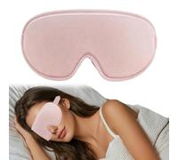 3D Sleep Mask, Full Light Blocking Sleep Eye Mask with Adjustable Strap, Ultra-Soft Breathable Eye Cover for Travel, Nap,2 Pack (Pink)