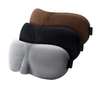 3D Sleep Mask Sleep Light-Blocking Three-Dimensional Eye mask Relieve Eye Fatigue Breathable Double-Layer Travel Sleep Eye mask(Br-Bk-Gy)