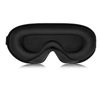 3D Sleep Mask With Adjustable Strap - Silk Blindfold Eye Shade Cover for Light Blocking - Soft Cotton Filled Natural Silk for Travel, Sleeping, Lunch Break, Hotel