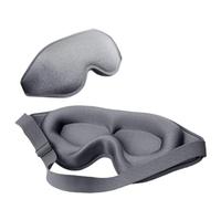 3D Sleeping Mask Eye Mask for Sleep Memory Foam Eye Shade Washable Breathable Eye Patch Portable Blindfold Travel(Grey,2PCS)