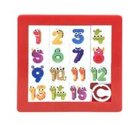 3D Slide Puzzle Learning Color Shapes Puzzle Training Set 3D Board Portable Developing
