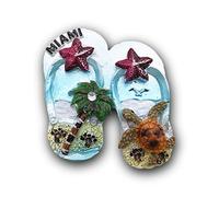3D Slipper Miami Refrigerator Fridge Magnet Tourist Souvenirs Handmade Resin Craft Magnetic Stickers Home Kitchen Decoration Travel Gift