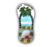 3D Slipper Mile Jamaica Refrigerator Magnet Tourist Travel Souvenirs Handmade Resin Craft Magnetic Stickers Home Kitchen Decoration Fridge Magnet Collection Gift