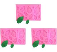 3D Small Leaf Molds Silicone for Sugar Paste, Chocolate, Fondant, Butter, Resin, Polymer Clay, Wax, Soap, Crafting Projects and Cake Decoration Decorating, Clay Molds, 3Pcs