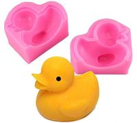 3D Small Size Rubber Duck Silicone Mold for Handmade Soap, Bath Bomb, Lotion Bar,Chocolate, Candy, Fondant, Cake Decorating, Wax Candle, Crayon Melt