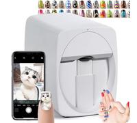 3D Smart Nail Art Printer with WiFi & USB Connectivity, Automatic Nail Printing Machine for DIY Design - Portable White Printer for Home & Professional Salon Use