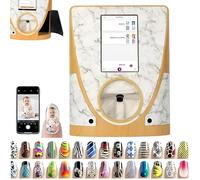 3D Smart Nail Machine with 10.1'' Touch Screen Display, Automatic Nail Printer, 2400DPI Digital Mobile Nail Art Printer - 25S Done, for Home Use and Nail Studios