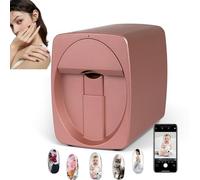 3D Smart Nail Printer, Portable Mobile Nail Painting Machine, 2400DPI Printing Resolution, Ai Recognition of Nails Face, Support WiFi/DIY/USB,for Home Nails Salon