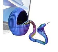 3D Snake Egg - Flexible Joint Design, Polylactic Acid Material, Snake Length 60cm, Decorative Home Desk Toy | For Executive Desk Home Decor Fidget Animal Display Unique Gift Collectible