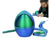 3D snake-Eggs - snake-Sculpture, 3D Printed Flexible Toy, Realistic Reptile Egg Model, Artistic Desk Decor | Home Decoration Accent, Fidget Animal Piece with Movable Joints, Office Display Ornament