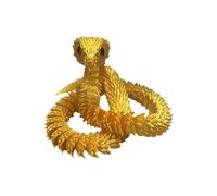 3D Snake Model - Desktop Ornament | Articulated Snake Figurine, Creative 3D Animal Collectible, Desk Decoration For Kids, Girls, Adults, Unique Desktop Display Accessory