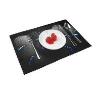 3D Snake Printed Placemats Set of 4 PCS Washable Placemat for Kitchen Table Heat-resistant Table Mats 45x30 CM