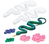 3D Snake Silicone Molds, AFUNTA 4 PCS Flexible Resin Earring Molds Animals Epoxy Resin Molds, Resin Keychain Molds for Art Craft, Home Decor