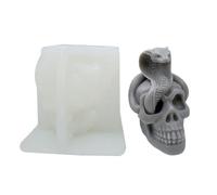3D Snake Skull Candle Molds Silicone Moulds Halloween Molds Handmade Scented Candle Molds for Fondant Cake Decorations