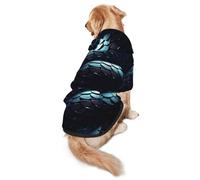 3D Snake Wallpaper Dog Hoodie for Medium Large Dogs, Warm Soft Pet Sweatshirt, Easy to Wear Jumper Clothes