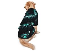 3D Snake Wallpaper Dog Hoodie for Medium Large Dogs, Warm Soft Pet Sweatshirt, Easy to Wear Jumper Clothes