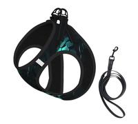 3d Snake Wallpaper Print Adjustable Reflective Harness Leash Set For Cats, Dogs And Small Pets, Soft Breathable Mesh Walking Vest With Escape-Proof Lead