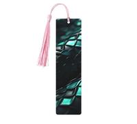 3D Snake Wallpaper Wooden Bookmark with Tassels, Natural Rectangle Wood Craft Tags, Gifts for Men and Women