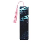 3D Snake Wallpaper Wooden Bookmark with Tassels, Natural Rectangle Wood Craft Tags, Gifts for Men and Women