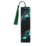 3D Snake Wallpaper Wooden Bookmark with Tassels, Natural Rectangle Wood Craft Tags, Gifts for Men and Women